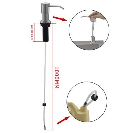 Дозатор для кухонной мойки (без колбы) FASHUN A403C, сатин