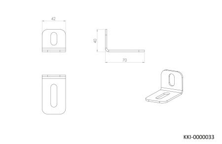 Комплект креплений для инсталляции к стене (угловой монтаж) 75 -105 мм Aquatek KKI-0000033 Комплект креплений для инсталляции к стене (угловой монтаж) 75 -105 мм Aquatek KKI-0000033