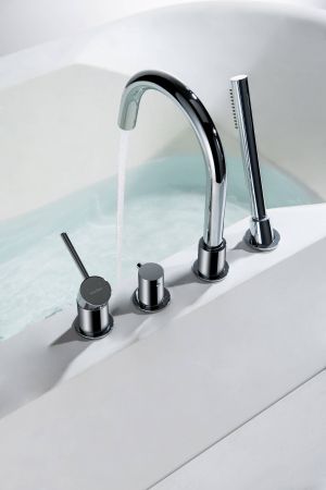 Смеситель на борт ванны на 4 отв. AQUATEK AQ1348CR ЕВРОПА, артикул AQ1348CR