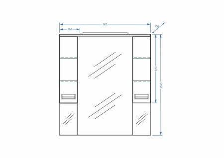 Зеркало-шкаф "Фиора 90/С", артикул SP-00000211