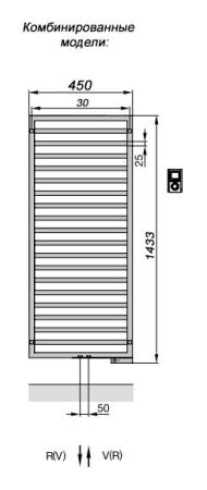 Водяной полотенцесушитель Zehnder Quaro QAM-140-045/ID Белый, артикул QAM-140-045/ID