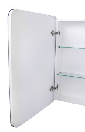 Зеркало-шкаф "Каре 50*80 левое" с подсветкой, сенсор на зеркале, артикул СС-00002372