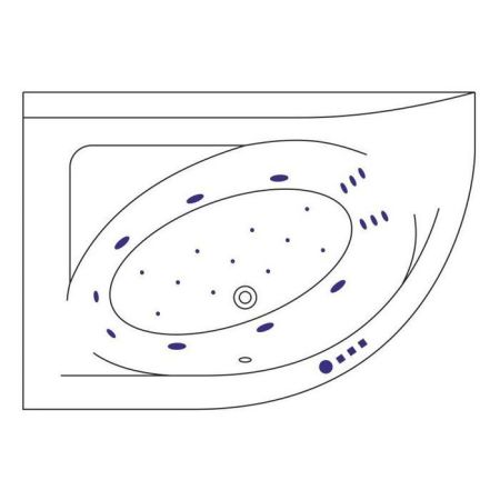 Ванна EXCELLENT Aquarella 150x100 (левая) "ULTRA" (хром), артикул WAEX.ARL15.ULTRA.CR