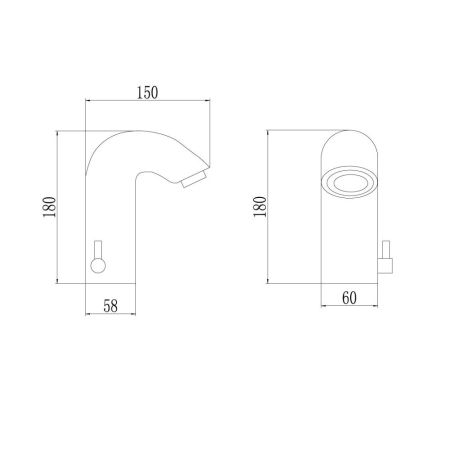 Сенсорный смеситель для раковины Savol S-GY8862, хром, артикул S-GY8862