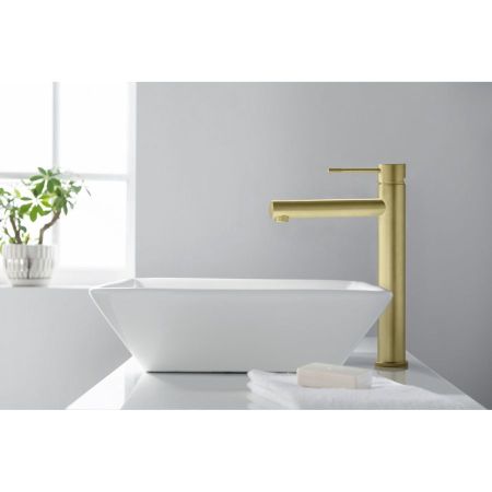 Смеситель для раковины-чаши Timo Saona 2311/17F золото матовое, артикул 2311/17F