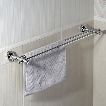 Полотенцедержатель ASTOR двойной, 670 мм, хром, Sapho, артикул 1325-11