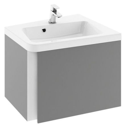 Тумба под раковину Ravak SD 10° 55 угловая белая глянцевая, в правый угол, артикул X000000742