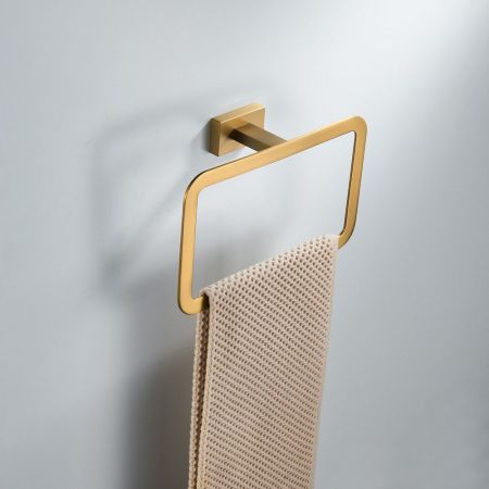 Кольцо для полотенец Shevanik SG5606G, золотой сатин, артикул SG5606G