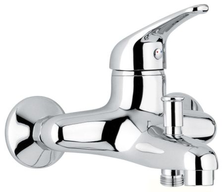 Emmevi Ambra, смеситель с ручным душем для ванной, цвет белый-хром, артикул 9001/BC