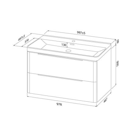 Тумба с умывальником IDDIS Cloud X подвесная, 100 см, белый (CLX10W0i95K), артикул CLX10W0i95K