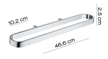 Gedy Azzorre, вертикальный или горизонтальный полотенцедержатель, цвет хром, артикул A147(13)