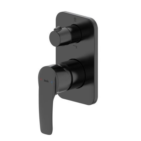 Встраиваемый смеситель с двумя выходами IDDIS Ray черный матовый (RAYBL00i67), артикул RAYBL00i67