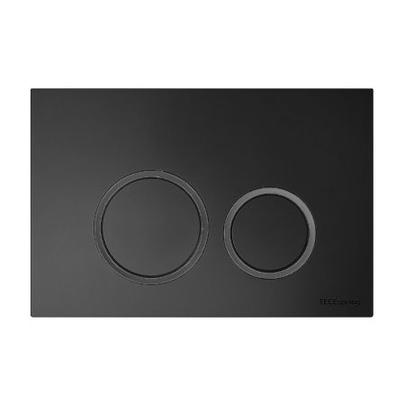 Клавиша смыва, TECE, TeceSpring R, для унитаза, ширина, мм-245, глубина, мм-8, высота, мм-165, тип смыва-двойной, с круглыми кнопками, тип управления-механический, материал-пластик, цвет-черный матовый (Matt Black, Nero Opaco), артикул 9940104