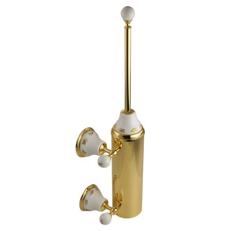 PROVANCE Ершик настенный, колба металл, керамика с декором/золото, артикул 17693