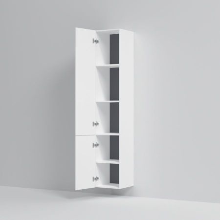 M90CHL0306WG GEM, шкаф-колонна, подвесной, левый, 30 см, двери, push-to-open, цвет: белый, глянец, артикул M90CHL0306WG