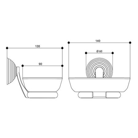 Bongio Impero Мыльница подвесная, 140х135 мм, цвет хром, артикул 06015CR00