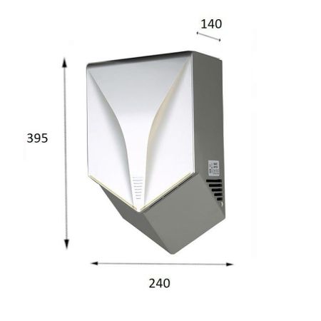 Сушилка для рук CeramaLux A1011 Серая, артикул 