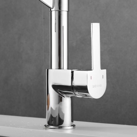 Смеситель для кухни с гибким изливом Shevanik S963, хром