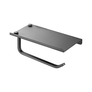 Держатель для туалетной бумаги с полочкой Haiba HB330-3, оружейная сталь