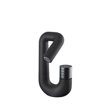 Смеситель для умывальника IDDIS Twist с управлением Push Control, черный матовый (TWIBLBTi01)