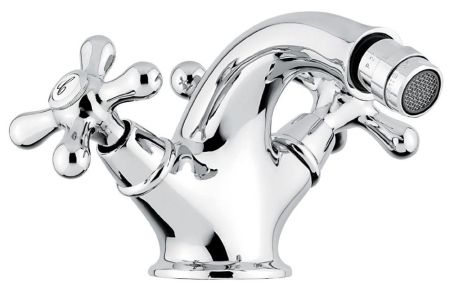 Emmevi Deco Classic, двухвентильный смеситель для биде с донным клапаном, цвет хром