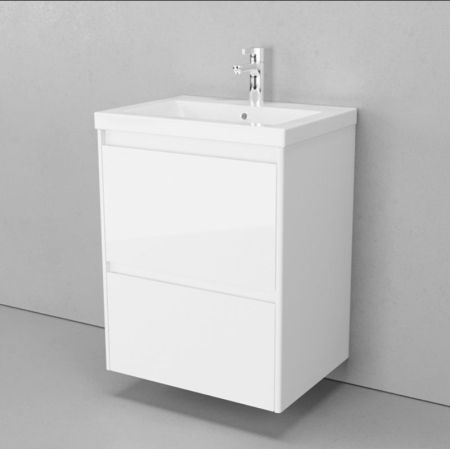 Тумба под раковину Velvex Klaufs 60 tpKLA.60.2Y-616.216 Белая, артикул tpKLA.60.2Y-616.216