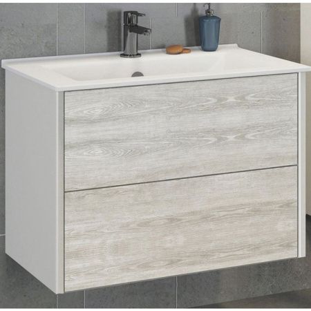 Тумба с раковиной Comforty Женева 75 4137097 подвесная Дуб белый Тумба с раковиной Comforty Женева 75 4137097 подвесная Дуб белый