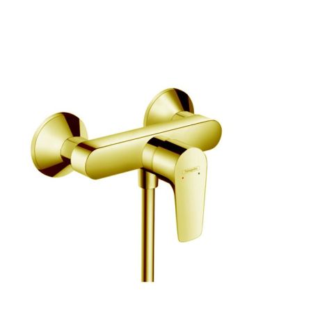 Смеситель для душа, Hansgrohe, Talis E, тип открывания воды-однорычажный, тип регулирования воды-керамический узел смешивания, тип установки-настенный, отверстия для монтажа-2, цвет-полированное золото, артикул 71760990