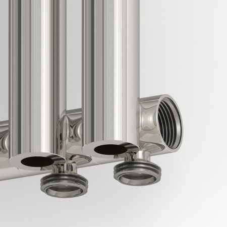 Отопительный радиатор ЭСТЕТ-0 н/ж EU50 правый 1200х225 / 5 сек (Состаренная БРОНЗА), артикул 05-0321-1205