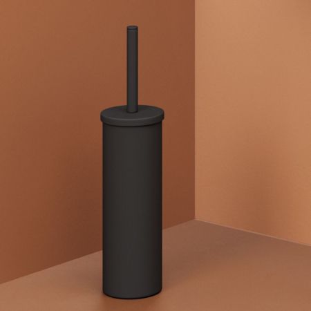 Gedy Tonga, круглый напольный металлический ёрш, цвет черный матовый, артикул TO33(14)