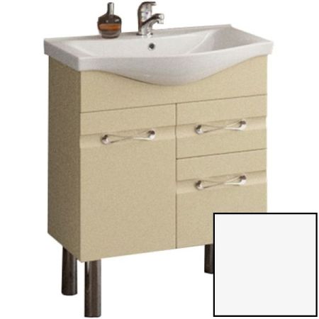 Тумба с раковиной SanVit Прима 65 kprim065 в цвете Ral прямые ручки Белый глянец, артикул kprim065