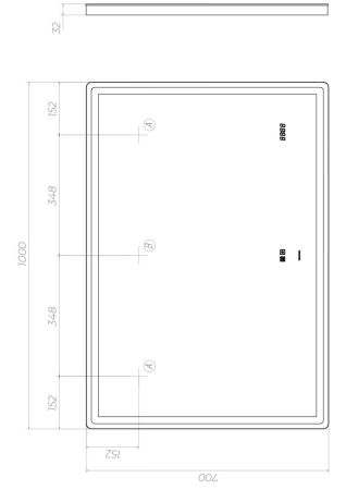 Зеркало VIGO Geometry Luxe z.GEO.100.Luxe, 100 см, артикул z.GEO.100.Luxe