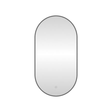 Зеркало с подсветкой LED Fixsen FX-3080F овальное 40х80 см, графит, артикул FX-3080F