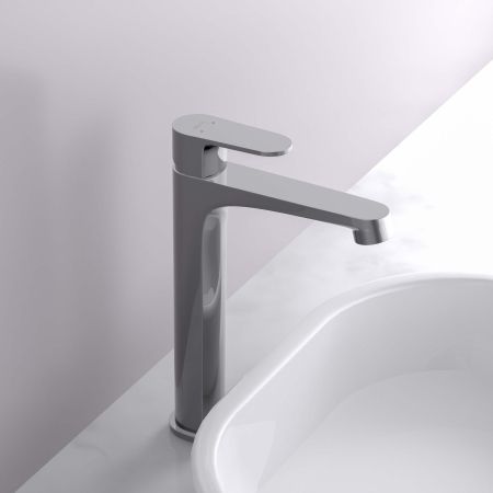 Смеситель для раковины 240, без донного клапана AQUATEK AQ1204CR ОБЕРОН, артикул AQ1204CR