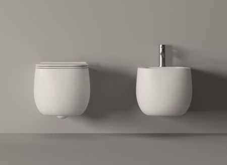 Alice Nur, подвесное биде c крепежом fix10, 57x37 см, цвет белый глянцевый, артикул 33130101