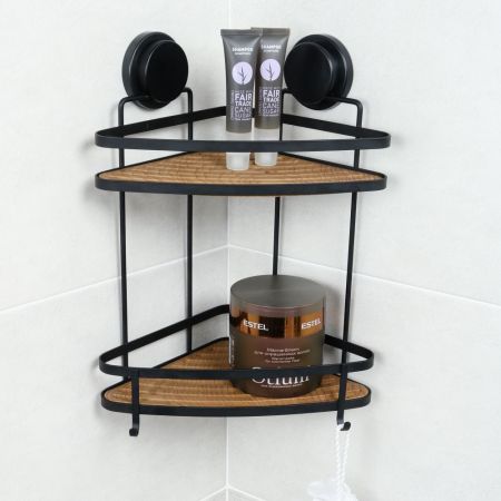 Полка металличеcкая угловая FIXSEN MAGIC  FX-920B-2, черный, артикул FX-920B-2