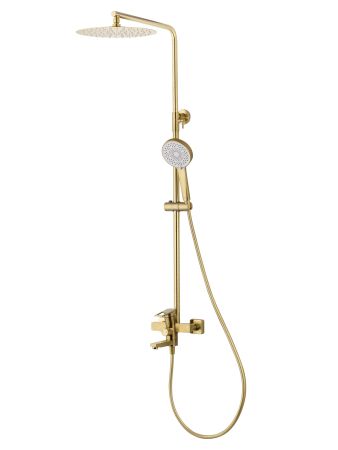 Душевая система WONZON & WOGHAND FRAME, Брашированное золото (WW-88739010-BG), артикул WW-88739010-BG