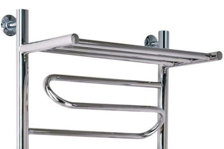 Электрический полотенцесушитель Ника Curve ЛZ/ВП 50x60 с полкой Хром