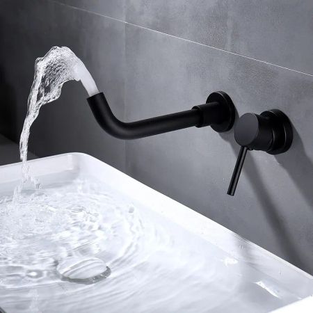 Смеситель для раковины встраиваемый Maretti Eleganza Black ENB32RF13, черный, артикул ENB32RF13