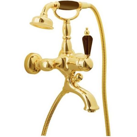 Смеситель для ванны(душ.комплект) TRADIZIONALE NERO (Золото)_Комплект, артикул 253
