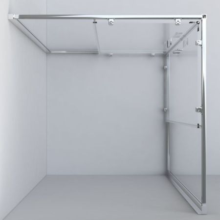 Душевые уголки Vincea Душевой уголок Garda VSS-1G9010CH, 1000*900, хром, стекло шиншилла, , шт, артикул VSS-1G9010CH