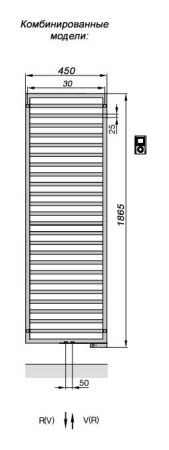 Водяной полотенцесушитель Zehnder Quaro QAM-180-045/ID Белый, артикул QAM-180-045/ID