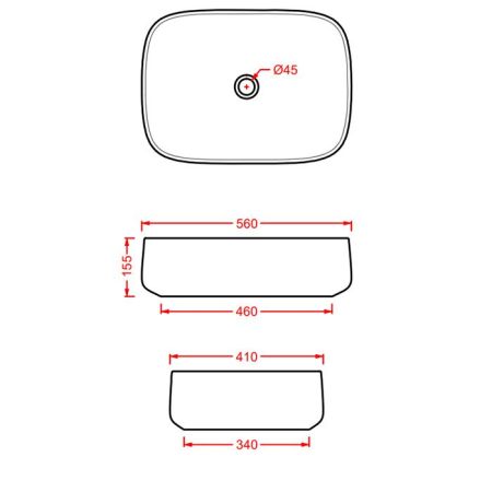 Artceram COGNAC Раковина накладная 56x41 см, цвет: notte