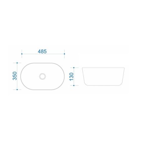 Раковина чаша Maretti FL13NS09-844, белая, артикул FL13NS09-844