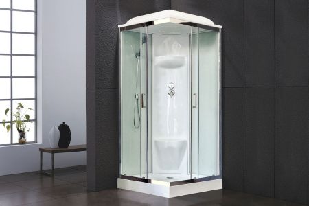 Душевая кабина Royal Bath RB 90HP6-WT-CH (белое/прозрачное), артикул RB90HP6-WT-CH