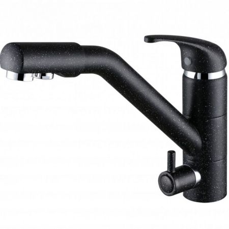 Смеситель для кухни Paulmark Hessen He213017-308 Черный, артикул He213017-308