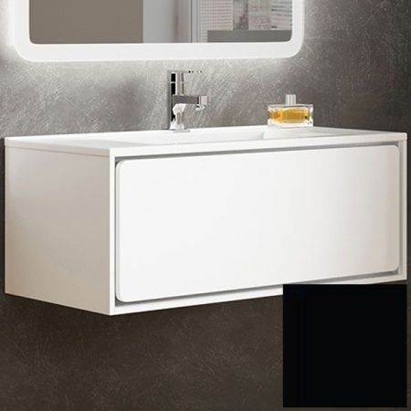 Тумба с раковиной SanVit Бруно-1 100 kbruno1100 в цвете Ral подвесная Черный глянец, артикул kbruno1100