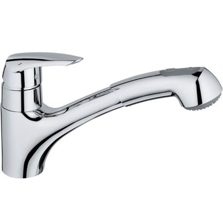 Смеситель для кухни GROHE Eurodisc с выдвижным изливом, хром (32257001) Смеситель для кухни GROHE Eurodisc с выдвижным изливом, хром (32257001)