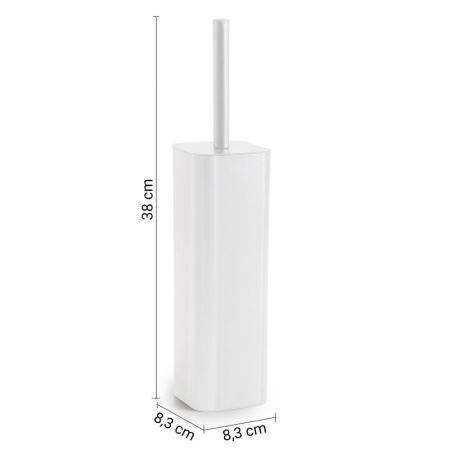 Gedy Tonga, квадратный напольный металлический ёрш, цвет белый матовый, артикул TO34(02)