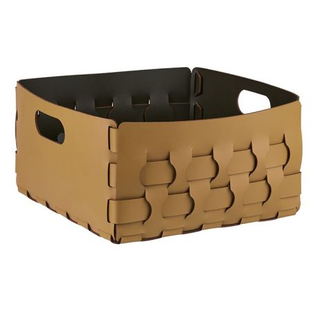 ADJ Корзинка Dubai, 35x35xH20 см., цвет: горчичный/оливковый, артикул 2045.40/55